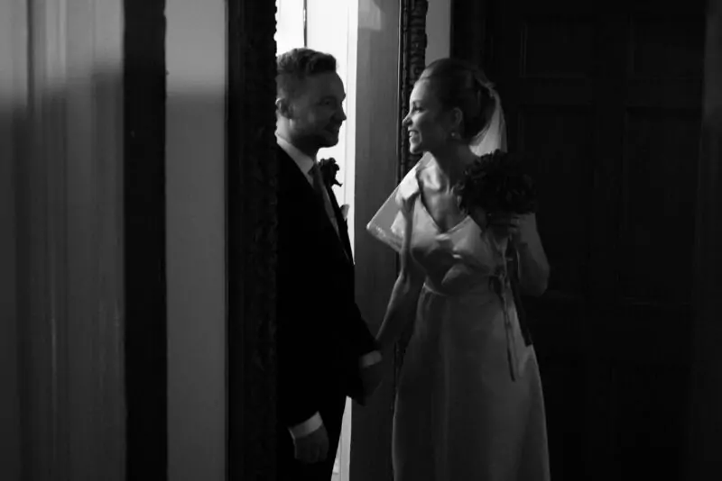 A documentary wedding photographer capturing a bride and groom in Gloucestershire.
