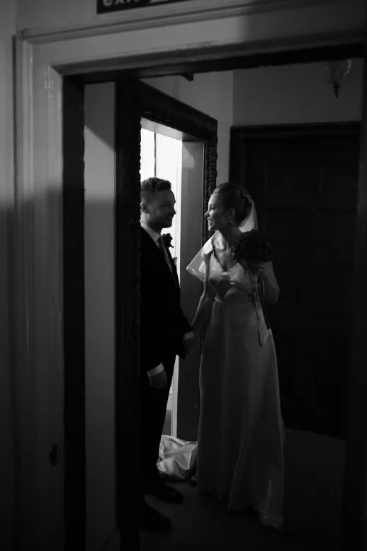 A documentary wedding photographer capturing a bride and groom in Gloucestershire.