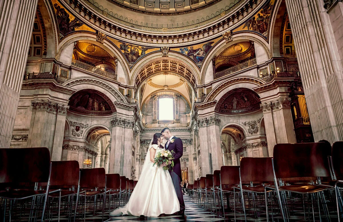 St paul's cathedral wedding photography.