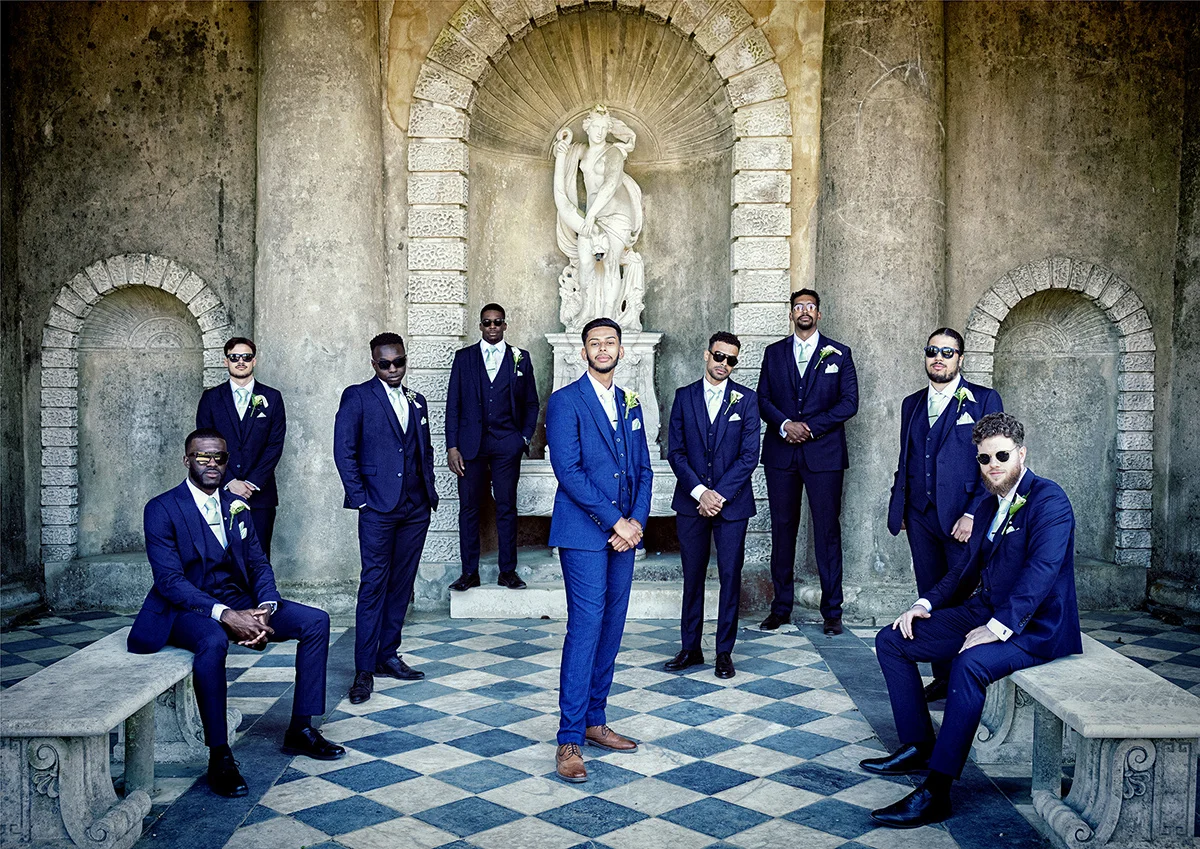 Wotton-House-Wedding-photographer-with-groomsmen-2