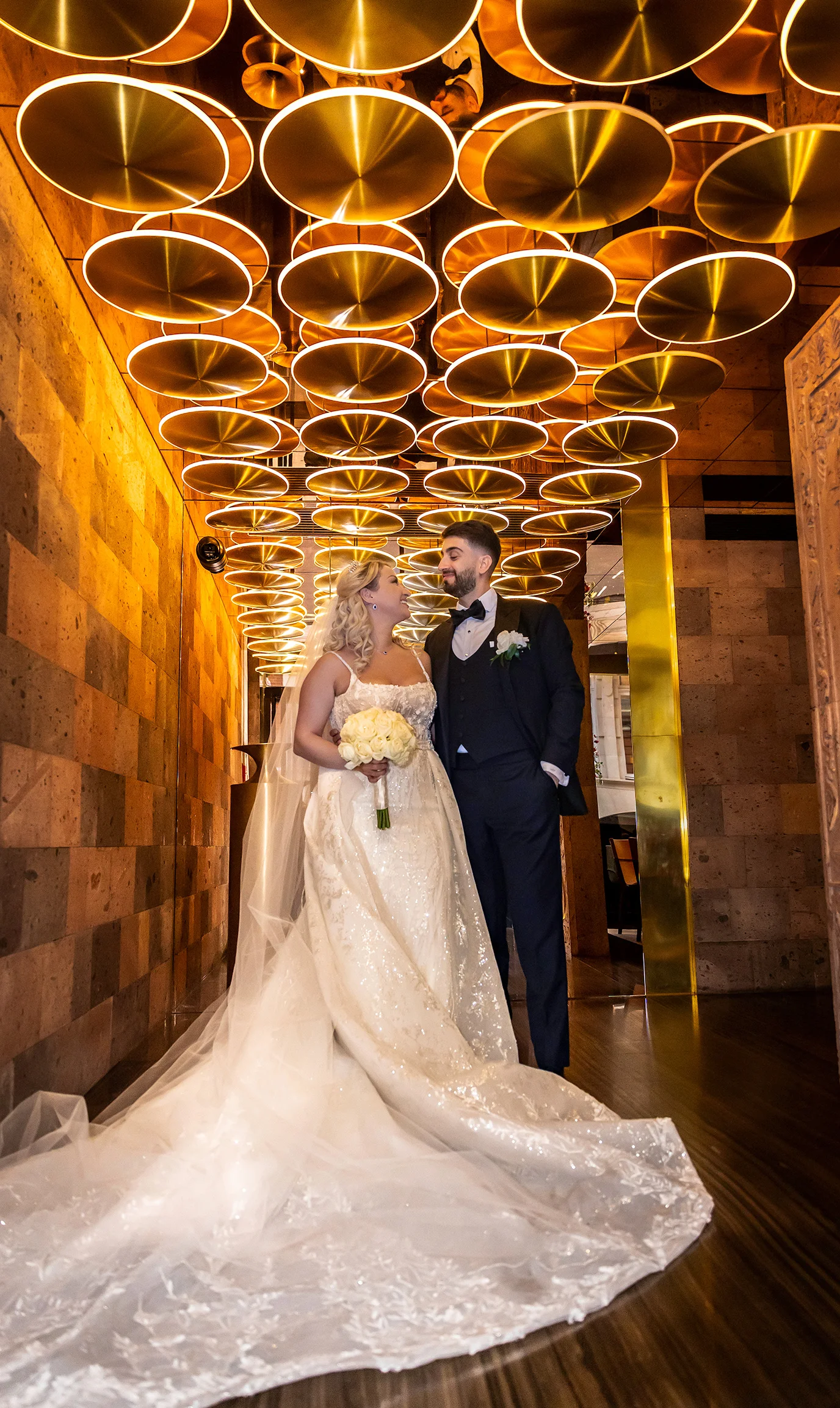 Bride-and-groom-at-Lusin-restaurant-Mayfair-wedding (listing)
