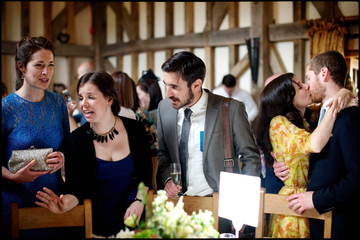 A group of people at a party.