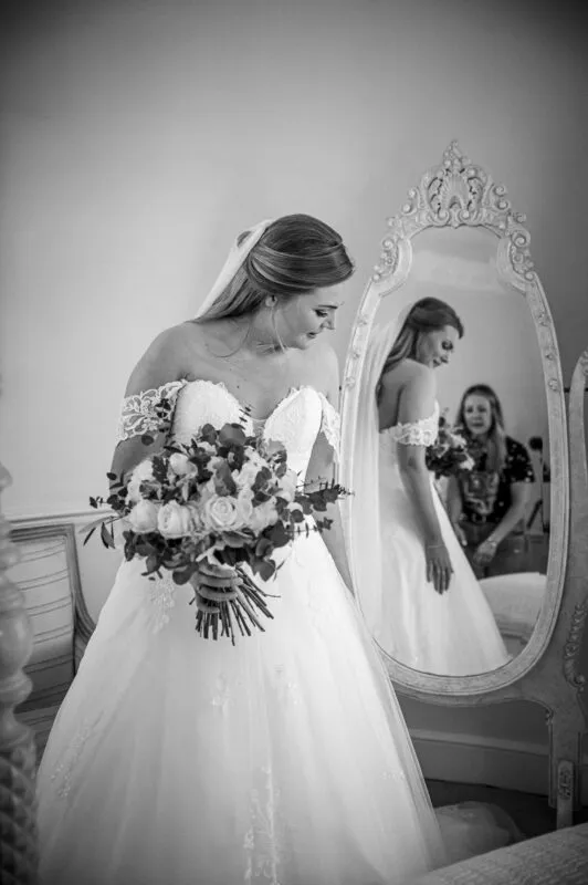 Brides refelction in the mirror (listing)