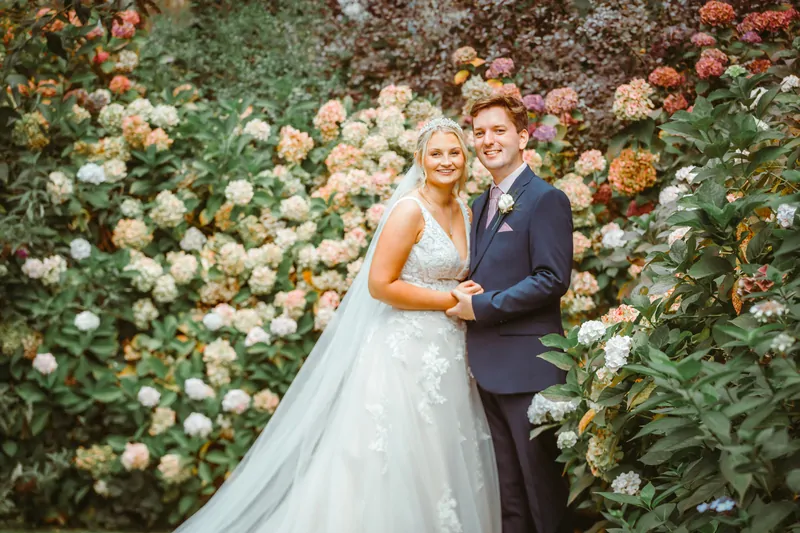 Bride and Groom at Ashdown Park wedding