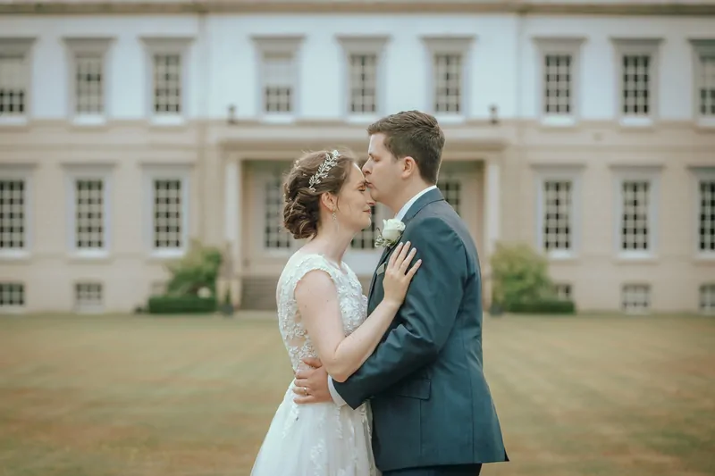 Bride and groom at Buxted Park Hotel
