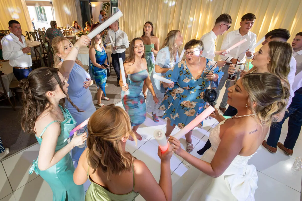 Having fun on the dance floor