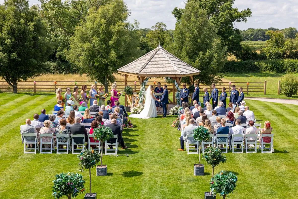 4 Outdoor Wedding Ceremony from above