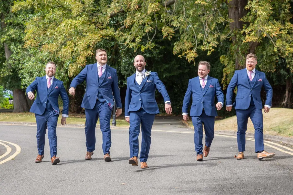 Groomsmen having fun