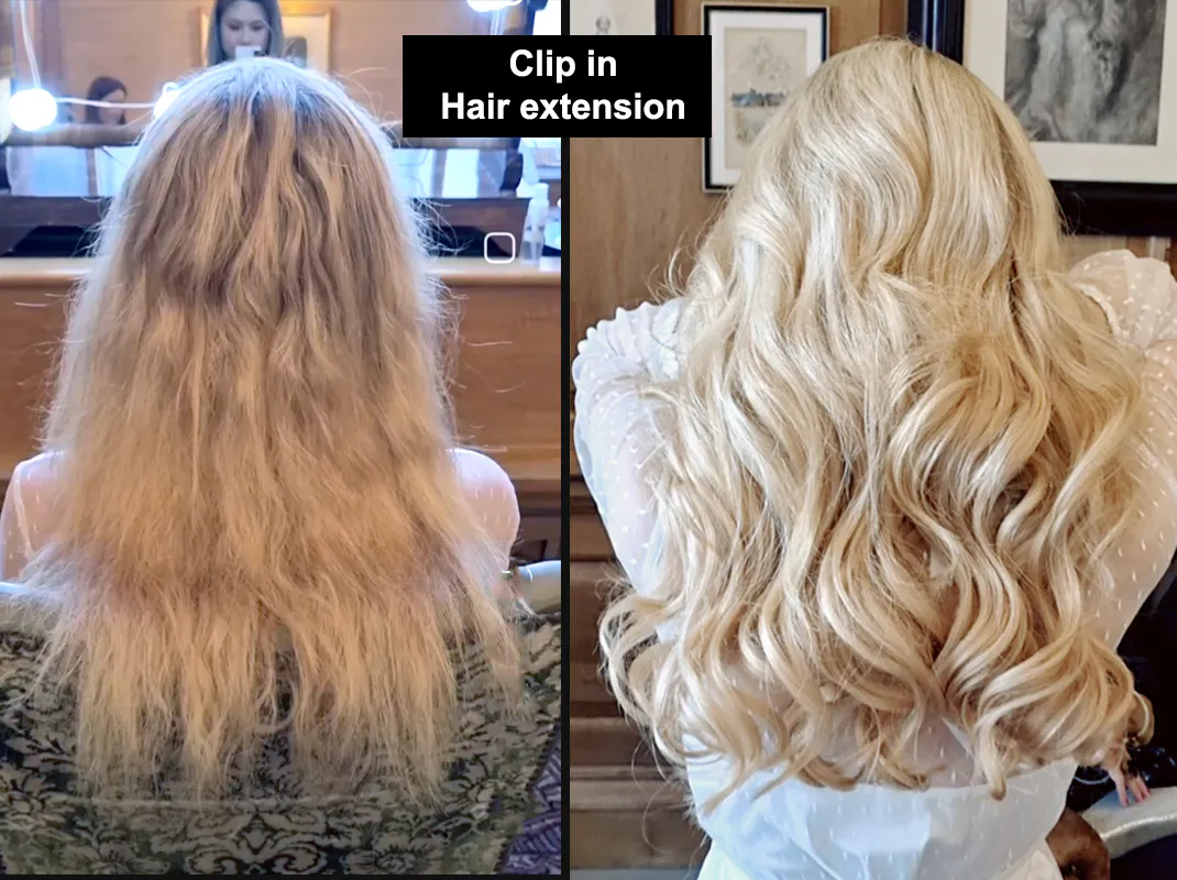 Hair Extension transformation Makeup Artist Hairstylist Siew Gratton London