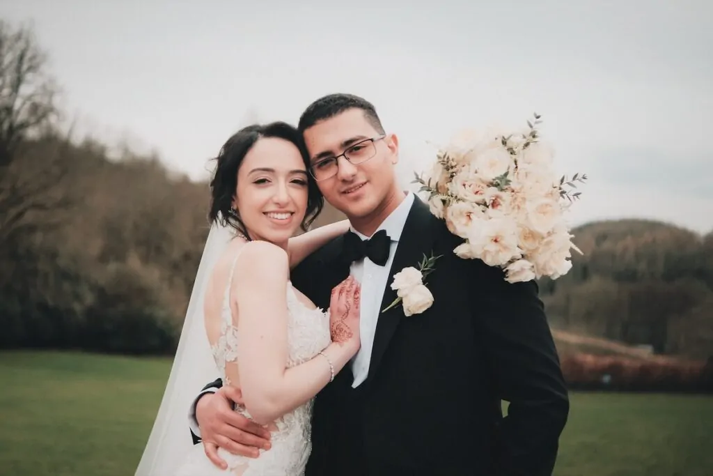 couple to camera