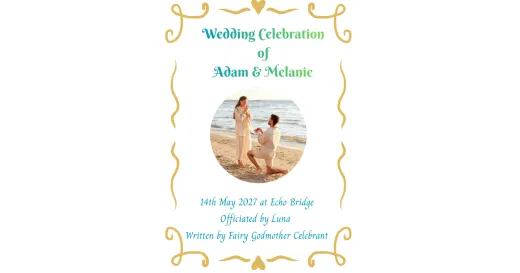 Wedding Celebration of Adam &amp; Eve (Facebook Post)