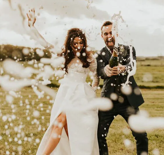 Couple celebrating