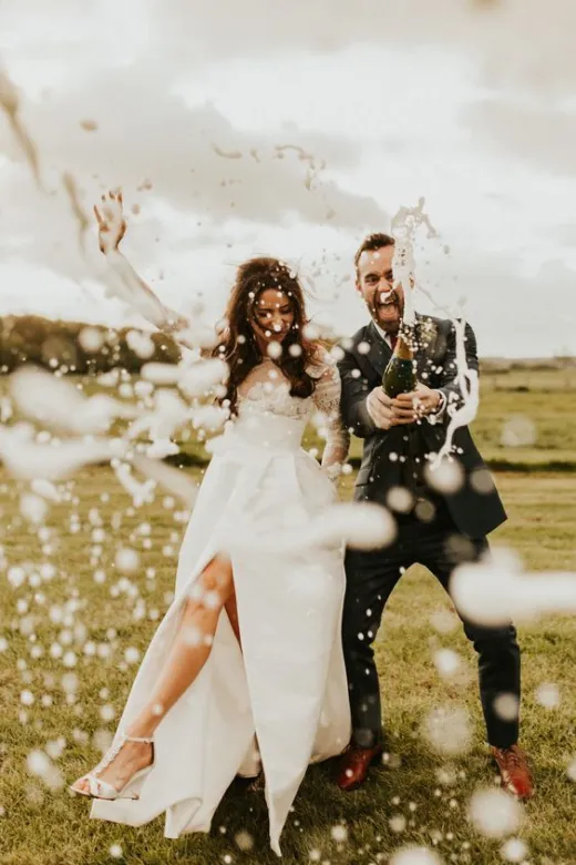 Couple celebrating