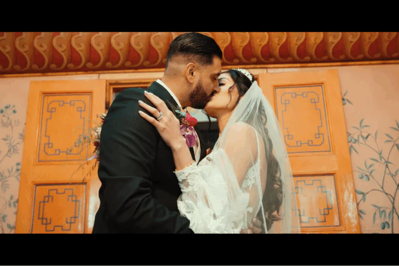 Chamanjeet &amp; Jasper stair kiss