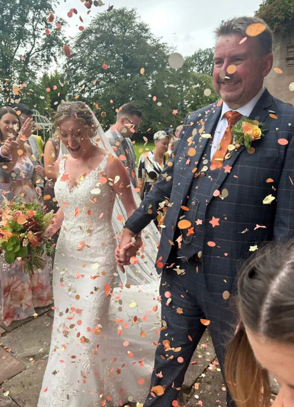John and Sarah Confetti shower (listing)