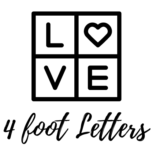 photo booth hire and 4 foot love letters (listing)