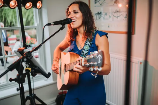 Evening Party Live Music with Female Singing Guitarist