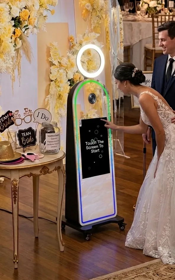 Photo Booth - Magic Mirror Photo Booth 3 with Unlimited Prints and Attendant